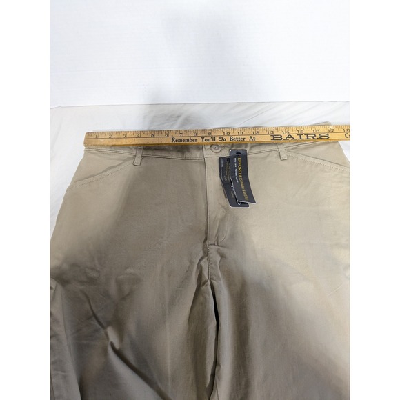 Lee Womens 14 Relaxed Fit Straight Leg Mid Rise Khaki Pants Effortless Wash Wear - Picture 8 of 12